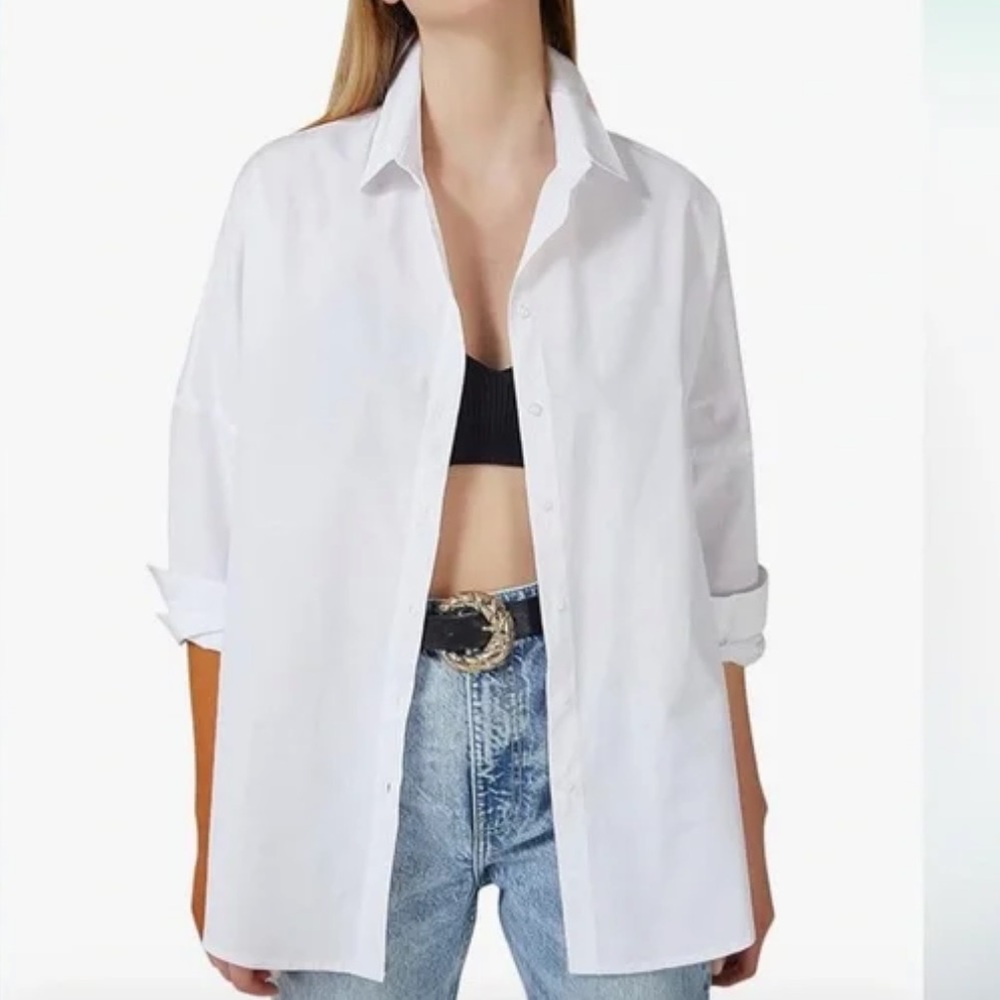 NWT Big Dart White Button Down Shirt